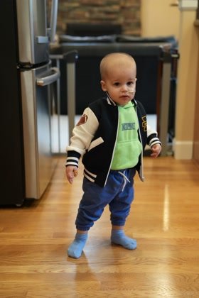 Tyler taking his first steps